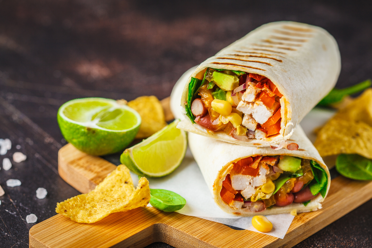 turkey and avocado wrap.
